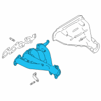 OEM 1999 Chevrolet Tracker Engine Exhaust Manifold Diagram - 91176663