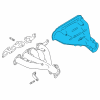 OEM 2003 Chevrolet Tracker Shield, Exhaust Manifold Heat Diagram - 91174463