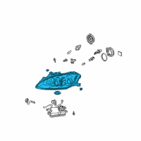 OEM Honda Headlight Unit, Driver Side Diagram - 33151-S2A-A21