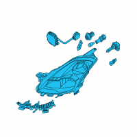 OEM 2009 Nissan Altima Driver Side Headlight Assembly Diagram - 26060-ZN60A