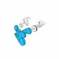 OEM 2001 Jeep Wrangler Belt-Accessory Drive Diagram - 53010257AC
