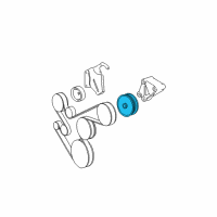 OEM 1991 Jeep Wrangler Pulley-Idler Diagram - 53002903