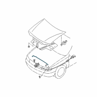 OEM 2006 Nissan Altima Rod Hood Support Diagram - 65771-8J010