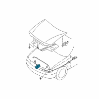 OEM 2004 Nissan Altima Male Assy-Hood Lock Diagram - 65601-8J000