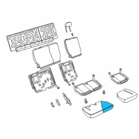 OEM 2004 Ford Explorer Sport Trac Seat Cushion Pad Diagram - 1L5Z7863841BA