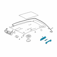 OEM 2005 Chevrolet Impala Lamp Asm-Roof Rail Courtesy & Reading *Neutral L Diagram - 10349804