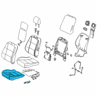 OEM 2018 Lexus ES350 Pad, Front Seat Cushion Diagram - 71512-06670