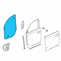 OEM 2018 Acura MDX Weatherstrip, Right Front Door Diagram - 72310-TZ5-A11