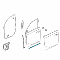 OEM 2018 Acura MDX Seal, Right Front Diagram - 72327-TZ5-A01