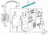 OEM 2022 Chevrolet Silverado 2500 HD Belt Weatherstrip Diagram - 84018431