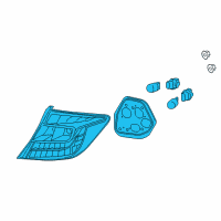 OEM Honda Civic Taillight Assy., R. Diagram - 33500-TR2-A01