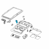 OEM 2012 Chevrolet Captiva Sport Reading Lamp Bulb Diagram - 19117037