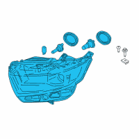 OEM 2015 Ford Edge Composite Headlamp Diagram - FT4Z-13008-F