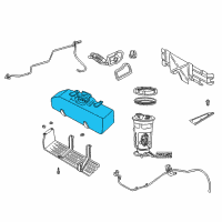 OEM 2004 Dodge Dakota Fuel Tank Rear Diagram - 52013452AA