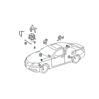 OEM Lexus LS460 Actuator, Absorber Control Diagram - 89241-30041