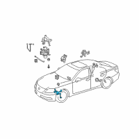 OEM Lexus LS600h Sensor Sub-Assembly, Height Control Diagram - 89405-50070