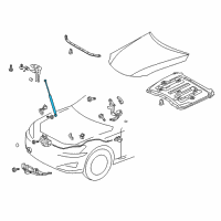 OEM 2010 Lexus IS F Hood Support Assembly, Right Diagram - 53440-0W171