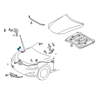 OEM Lexus Bracket, Hood Support, RH Diagram - 53481-53010