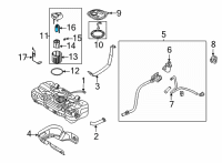 OEM 2021 Hyundai Elantra Fuel Pump & Tube Assembly Diagram - 31119-BY000