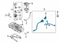 OEM 2021 Hyundai Elantra Filler Neck & Hose Assembly Diagram - 31030-BY500