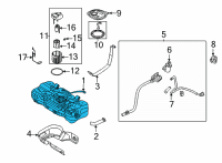 OEM 2022 Hyundai Elantra Tank Assembly-Fuel Diagram - 31150-BY500
