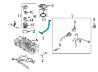 OEM Hyundai Elantra Band Assembly-Fuel Tank RH Diagram - 31211-BY000