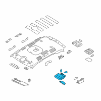 OEM 2010 Hyundai Santa Fe Overhead Console Lamp Assembly Diagram - 92800-0W600-SH