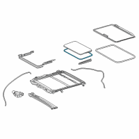 OEM 2021 Toyota Camry Glass Weatherstrip Diagram - 63251-06120