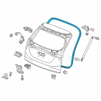 OEM 2022 Honda HR-V Weatherstrip Diagram - 74440-T7A-003