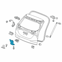 OEM Honda HR-V Lock Assembly, Tailgate Diagram - 74800-T7Y-K01