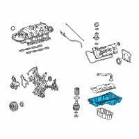 OEM 2015 Toyota Tundra Upper Oil Pan Diagram - 12111-0S010