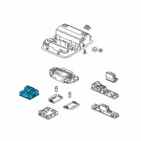 OEM 2019 Honda Insight Switch Assy., Sunroof & Map Light *NH882L* (PLATINUM GRAY) Diagram - 35830-TVA-A01ZA