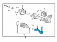 OEM Cadillac CT4 Outer Tie Rod Diagram - 84257794