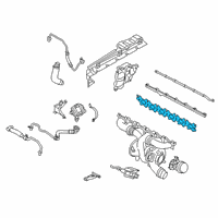 OEM 2020 BMW M340i EXHAUST MANIFOLD/TURBOCHARGE Diagram - 11-65-8-669-733