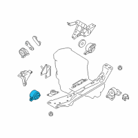 OEM 2000 Nissan Sentra Engine Mounting Insulator Assembly, Front Right Diagram - 11270-4Z010