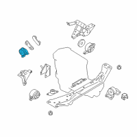 OEM 2001 Nissan Sentra Engine Mounting Insulator, Front Diagram - 11210-4M800