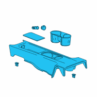 OEM Chevrolet Volt Rear Console Diagram - 22926914
