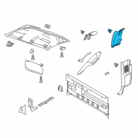 OEM 2014 Ford F-350 Super Duty Upper Pillar Trim Diagram - BC3Z-25278D13-AF