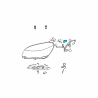 OEM 2008 Chevrolet Tahoe Run Lamp Bulb Diagram - 13500809