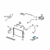 OEM Cadillac XTS Radiator Lower Bracket Diagram - 20980222