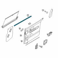 OEM 2020 Kia Sedona WEATHERSTRIP-Rear Door Belt Inside Diagram - 83231A9000