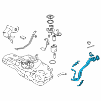 OEM 2016 Hyundai Elantra Filler Neck & Hose Assembly Diagram - 31030-3X500
