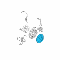 OEM 2008 Hyundai Santa Fe Disc-Rear Brake Diagram - 58411-0W000