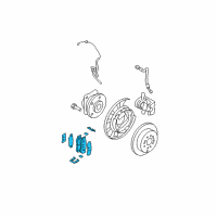 OEM 2007 Hyundai Santa Fe Pad Kit-Rear Disc Brake Diagram - 58302-2BA41