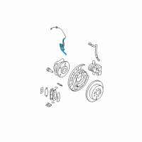 OEM 2012 Hyundai Santa Fe Sensor Assembly-Abs Real Wheel , RH Diagram - 95681-2B000