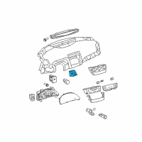 OEM Toyota Camry Hazard Switch Diagram - 84332-06100-B0