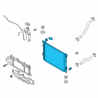 OEM 2016 Kia K900 Radiator Assembly Diagram - 253103T500