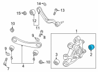 OEM Hyundai Veloster N Pillow Ball Bush Assembly Diagram - 55130-B1000