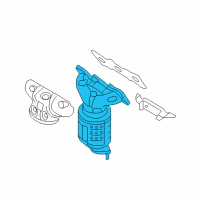 OEM 2008 Hyundai Santa Fe Exhaust Manifold Catalytic Assembly, Right Diagram - 28510-3C440