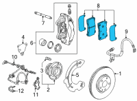 OEM 2021 Chevrolet Corvette Front Pads Diagram - 84197896